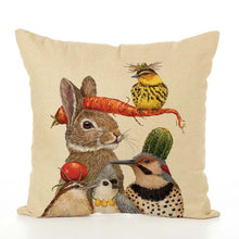Fun Forest Animal Cushion Covers -rabbit and birds