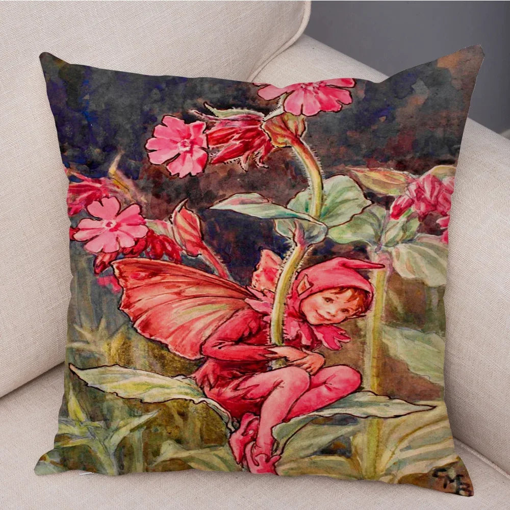 Children's Flower Fairies Cushion Covers 45cm x 45cm