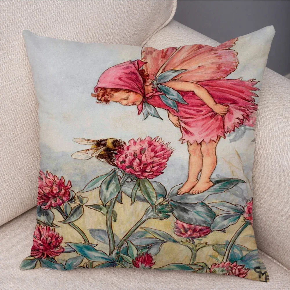 Children's Flower Fairies Cushion Covers 45cm x 45cm