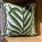 Green Cool 3D Embroidery Tropical Plant Cushion Covers