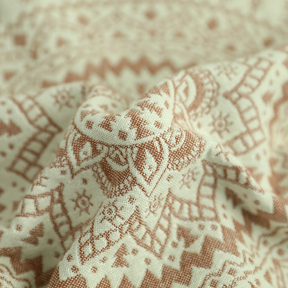 Boho Offwhite & Grey (or Red) Mandala Bedspread King & Queensize