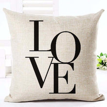 Cool Cotton Linen Cushion Covers in Cream With Quotes