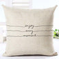 Cool Cotton Linen Cushion Covers in Cream With Quotes