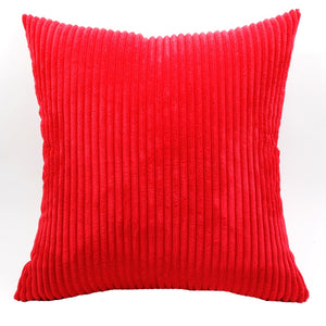 Red Cool And Funky Corduroy Cushion Covers
