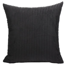 black Cool And Funky Corduroy Cushion Covers