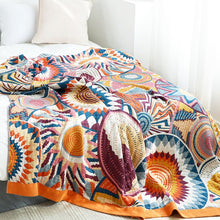 Geometric Colourful Boho Bedspread - Queen & Kingsize