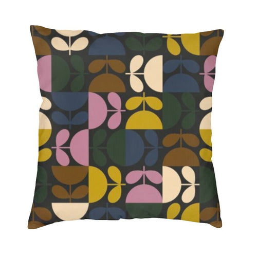 Orla Kiely Inspired Floral Print Cushion Covers - 18in, 20in, 24in