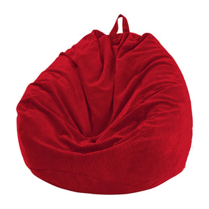 Red Soft Thin Lined Corduroy Bean Bag Covers