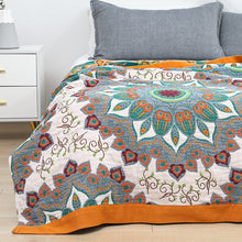 Reversible Large Mandalas Bedspread 100% Cotton - Kingsize & Queensize