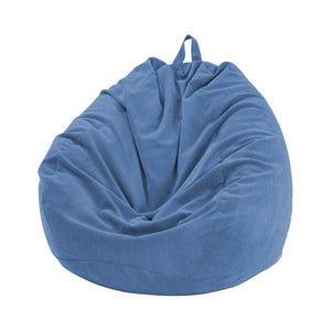 Blue Soft Thin Lined Corduroy Bean Bag Covers