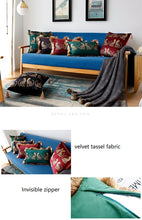 Stylish Leopard Printed Velvet Cushion Covers With Tassles