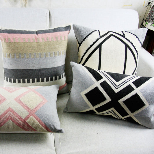 Nordic Retro Diamond Embroidery Cushion Covers - 2 sizes