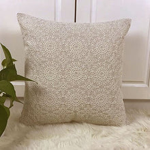 Beige Cushion Covers With Beautiful Offwhite Embroidery