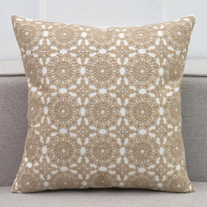 Crochet Style Embroidery Cushion Cover