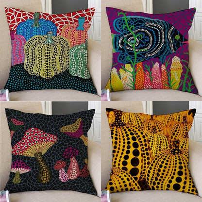 Mosaic Polka Dot Japanese Art Cushion Covers