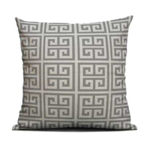 Nordic Cushion Cover with Grey Geometric Design - 50x50cm 20x20in
