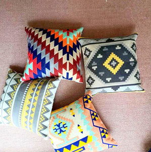 Kilim Geometric Embroidery Cushion Covers - Indimode
