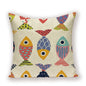 Retro Vintage Colourful Fish Cushion Covers