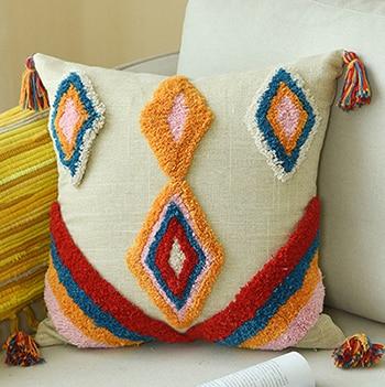 Handmade Moroccan Diamond Cushion Cover - Indimode