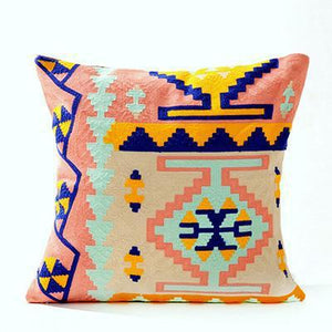 Kilim Geometric Embroidery Cushion Covers - Indimode