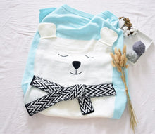 Cute Knitted Baby Soft Cotton Blend Blankets With Bear