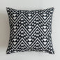 Scandinavian Black & White Embroidery Cushion Covers - 45cm x 45cm