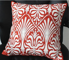 Red Victorian Pattern Embroidery Cushion Covers