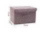 Cotton Linen Storage Boxes With Lid - 2 Sizes & Different Colours