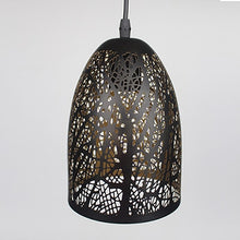 Elegant Nordic Vintage Pendant Light With Iron Etching with tree etching