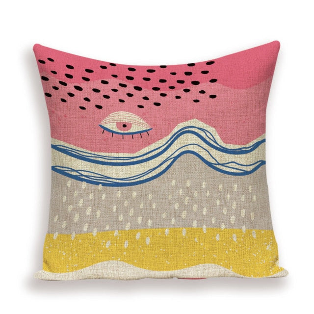 Abstract Art Shapes & Eye Cushion Covers