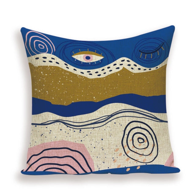 Abstract Art Shapes & Eye Cushion Covers