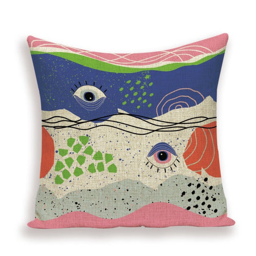 Abstract Art Shapes & Eye Cushion Covers