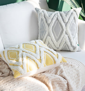 Morroccan Geometric Woven Cushion Cover With Tassels