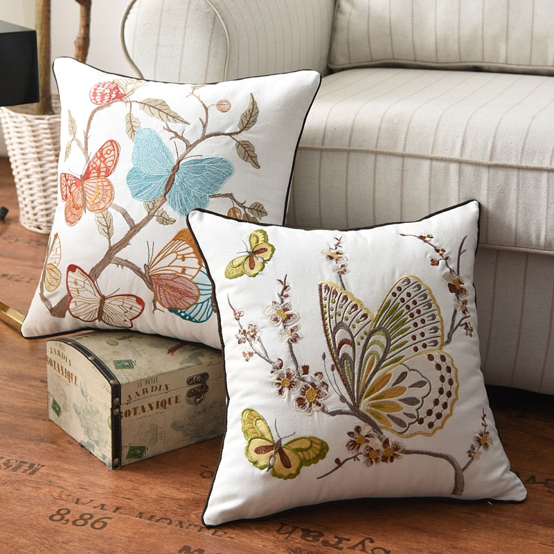 Beautiful Country Style Butterfly Cushion Covers