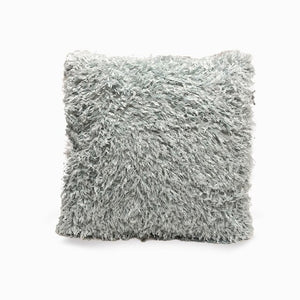 Green grey Eco Feather / Fur Fluffy Cushion Covers