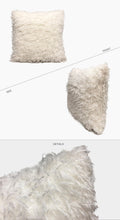 Off white Eco Feather / Fur Fluffy Cushion Covers