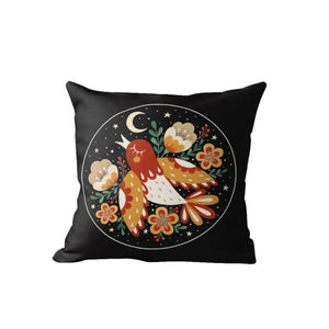 Nordic Black Cushion Covers With Sun, Moon, Floral & Fauna