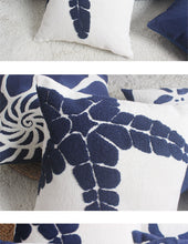 Seaside Navy Embroidery Cushion Covers