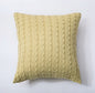 Cyan Scandinavian Style 100% Cotton Knitted Cushion Cover With Buttons