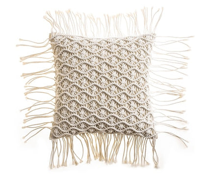 Boho Cotton Linen Macrame Cushion Covers With Tassels