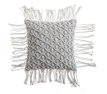 Boho Cotton Linen Macrame Cushion Covers With Tassels