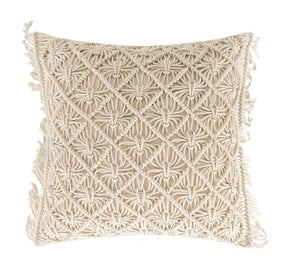 Boho Cotton Linen Macrame Cushion Covers With Tassels