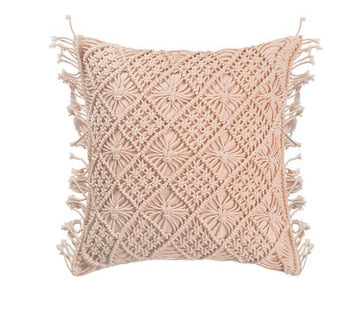 Boho Cotton Linen Macrame Cushion Covers With Tassels