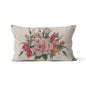 Beautiful Linen Cushion Covers With Spring Flowers 30cm x 50cm