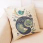 Arty Colourful Chubby Cat Cushion Covers