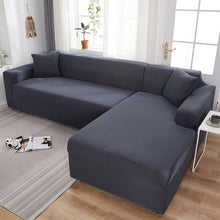 Grey Plain Colour Stretchy Sofa Covers For 1-4 Seaters