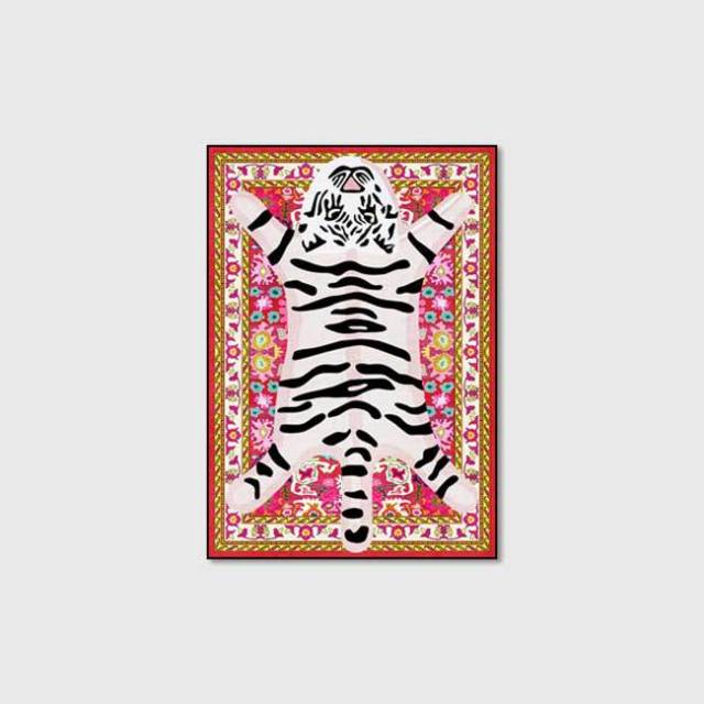 Tiger Print Persian Style Living Room / Bedroom Rugs - 100cm x 160cm