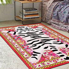 Tiger Print Persian Style Living Room / Bedroom Rugs - 100cm x 160cm