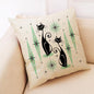 Retro Vintage Style Black Cat Cushion Covers