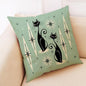 Retro Vintage Style Black Cat Cushion Covers